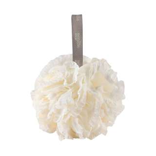 SWEET HOME Lace Bath Ball PE Bath Puff-White