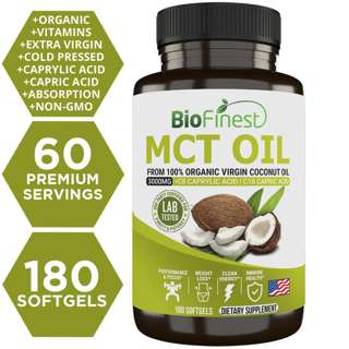 Biofinest MCT Oil 3000mg EV Coconut Oil Supplement Keto Diet