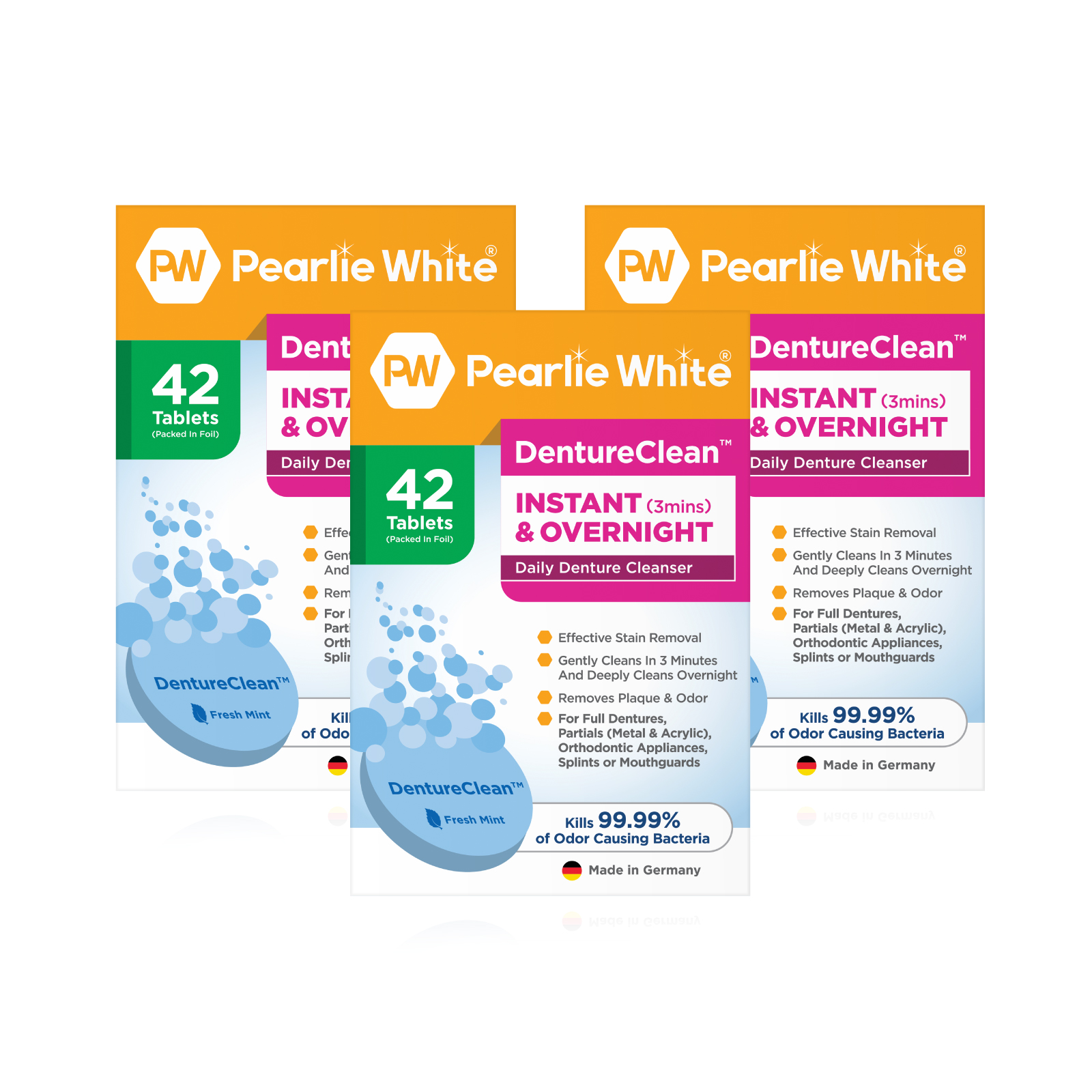 Pearlie White Denture Cleansing Tablets