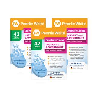 Pearlie White Denture Cleansing / Cleaning Tablets