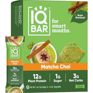 IQBar Plant Protein Bar - Matcha Chai x 12 IQBar Plant Protein Bar - Matcha Chai x 12