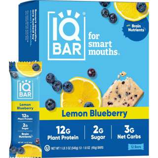 IQBar Plant Protein Bar - Lemon Blueberry x 12