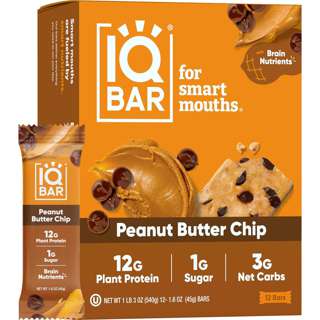 IQBar Plant Protein Bar - Peanut Butter Chip x 12