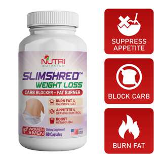 Nutri Botanics Slimshred Weight Loss Fat Burner Supplement