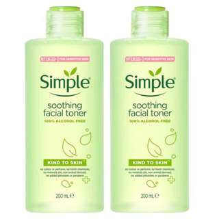 Simple Sensitive Skin 100% Alcohol Free Soothing Facial Toner