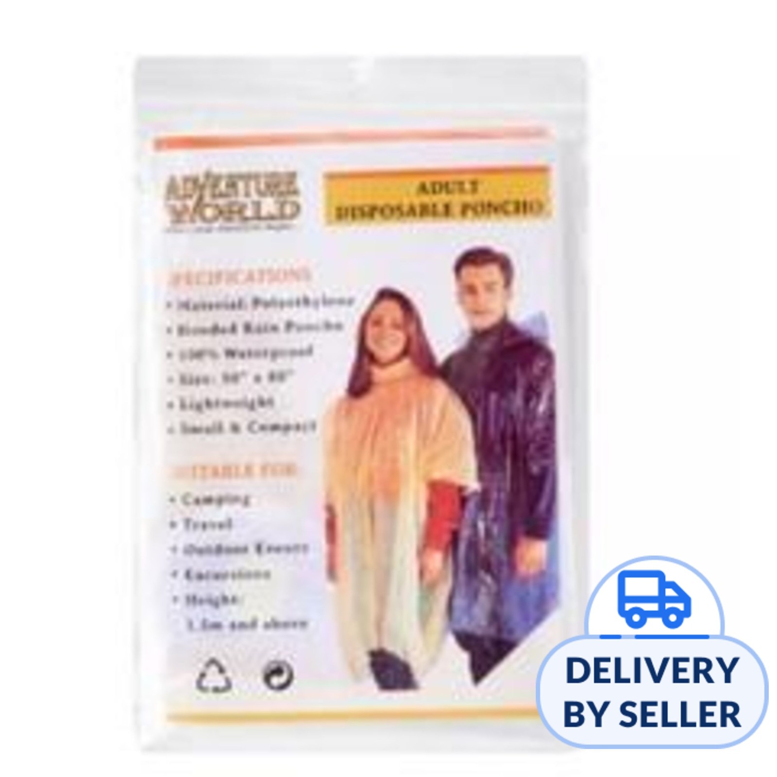 Adventure World Disposable Poncho (5pcs Yellow) | NTUC FairPrice