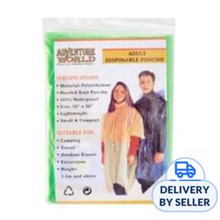 Adventure World Disposable Poncho (5pcs Green)
