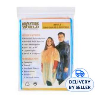 Adventure World Disposable Poncho (5pcs Blue)