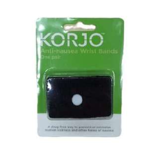 KORJO Anti-nausea Wrist Bands (Black(One Pair) KORJO Anti-nausea Wrist Bands (Black(One Pair)