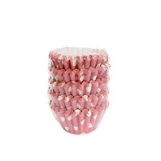 Best Choice Pink Dotted Mini Baking Liners