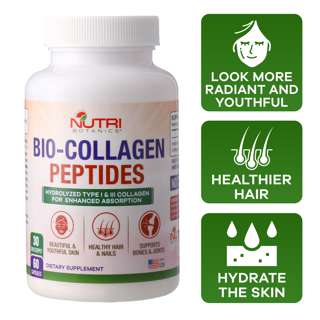 Nutri Botanics Bio Collagen Peptides AntiAging Supplement