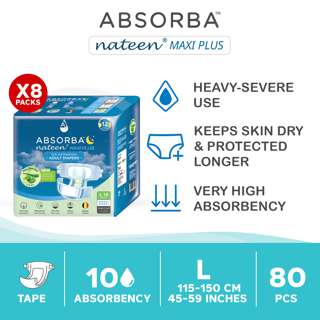 Absorba Nateen Maxi Plus Adult Diapers - L