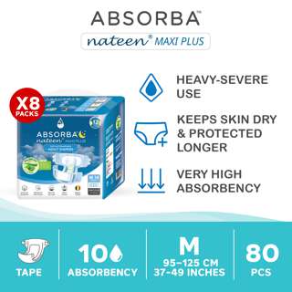 Absorba Nateen Maxi Plus Adult Diapers - M