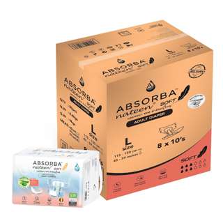 Absorba [Carton] Nateen Soft Adult Diapers - L (115-150cm)