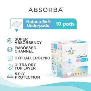 Absorba Nateen Soft Disposable Underpads Absorba Nateen Soft Disposable Underpads