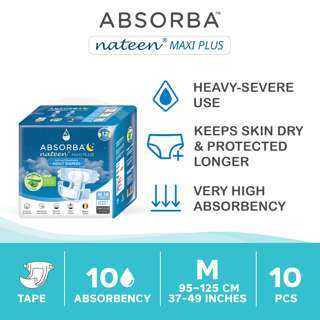 Absorba Nateen Maxi Plus Adult Diapers - M (95-125cm)
