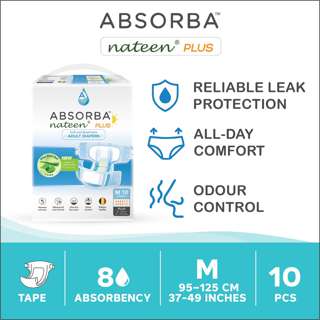 Absorba DC-Nateen Plus Adult Diapers - M (95-125cm)