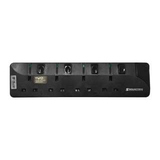 SOUNDTEOH 4Ways Extension Socket 2Meters Black