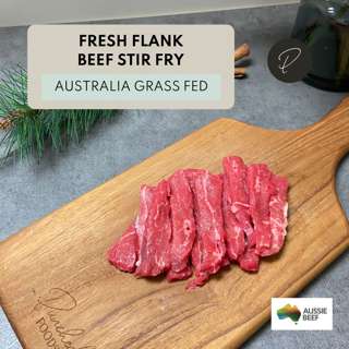 Punched Foods Australia Grass Fed Flank Beef Stir Fry Chilled