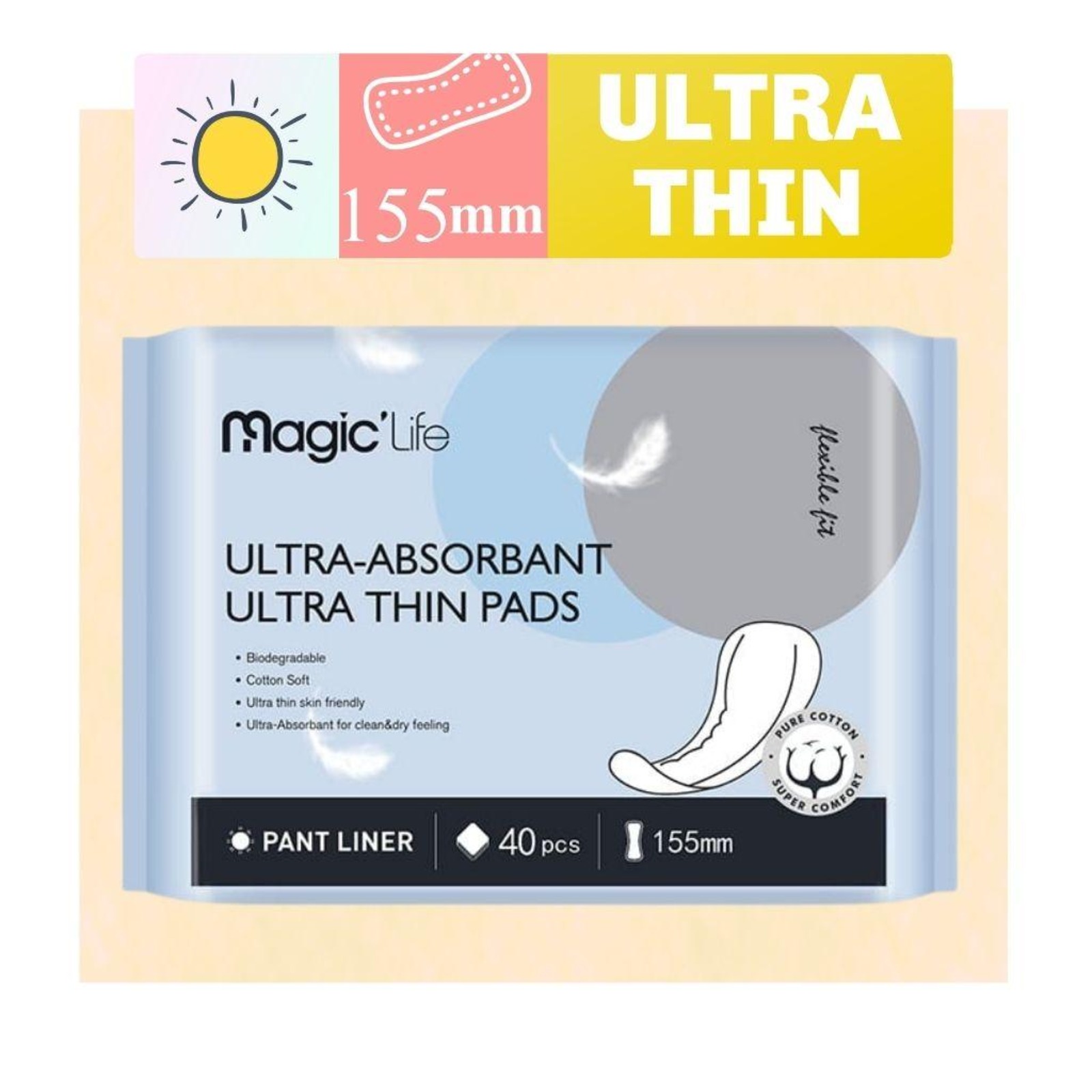 Magic Life Ultra Thin Absorbent Panty Liner NTUC FairPrice