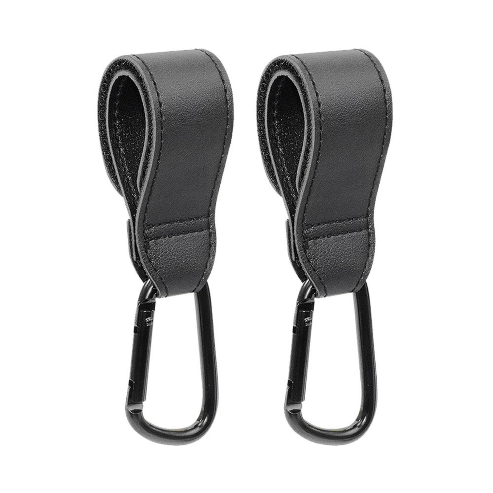 Cubble PU Leather Stroller Hook Set - Black