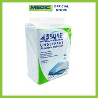 Assure Assure Underpads 75cm x 75cm 80gm 10pcs Assure Assure Underpads 75cm x 75cm 80gm 10pcs