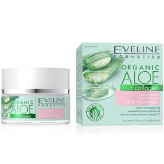 Eveline Aloe+Collagen Moisturizing & Soothing Face Cream-Gel
