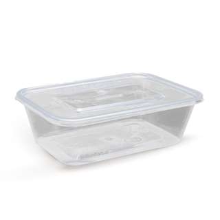 MillionParcel Plastic Food Container 750ml Set (Rectangular)