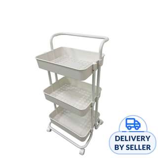 Rene Carro Household Storage Pushing Cart Whie