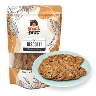 SnackFirst Worthy Pistachio Berry Biscotti - Less Sweet Snack