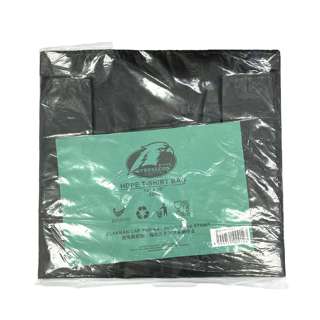 Falcon Gusset black T-shirt bag 15" x 18"