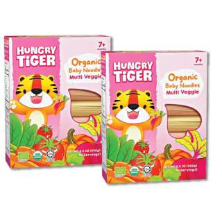 HUNGRY TIGER Bundle of 2 Organic Multi Veggie Baby Noodles