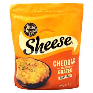 Bute Island Vegan Grated Cheese - Mature Cheddar Style Bute Island Vegan Grated Cheese - Mature Cheddar Style