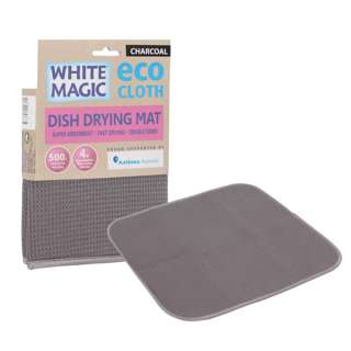 White Magic Dish Drying Mat Charcoal