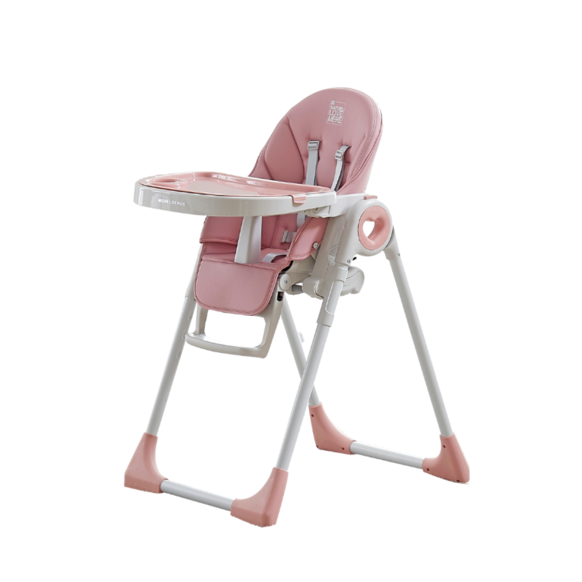 Nature Love Mere Foldable High Chair - Soft Pink Nature Love Mere Foldable High Chair - Soft Pink