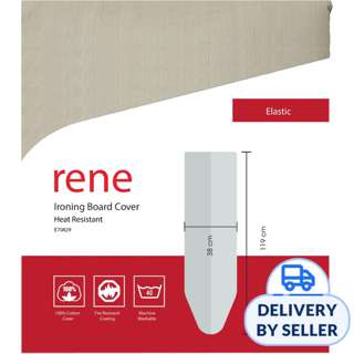Rene Cotton Ironing Board Cover Heat Resistant (3mm Padding)