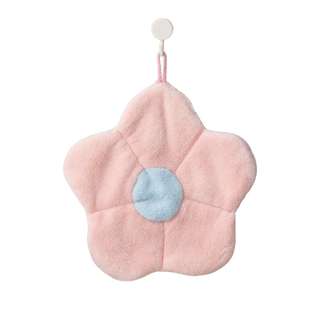SWEET HOME Flower-shaped Hand Towel-Pink