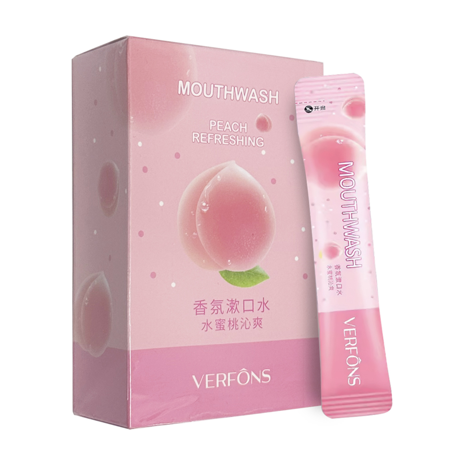 Verfons Portable Peach Refreshing Mouthwash Sticks NTUC FairPrice