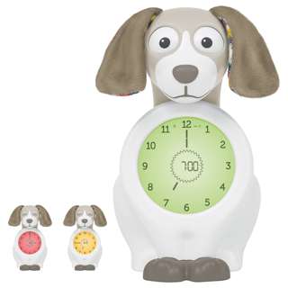 Zazu Sleeptrainer with Nightlight, Davy The Dog - Taupe Zazu Sleeptrainer with Nightlight, Davy The Dog - Taupe
