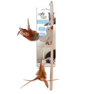 AFP Classic Comfort Wood & Bird Feather Wand Cat Toy