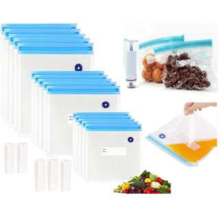 PurityWhite Reusable Vacuum zipper Food Bags set
