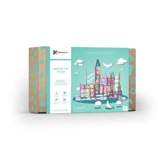 Connetix Tiles 106 Pcs Pastel Ball Run Pack Magnetic Tiles