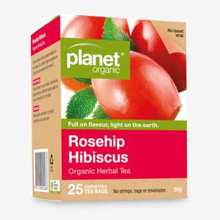 Planet Organic Rosehip Hibiscus Herbal Tea Blend