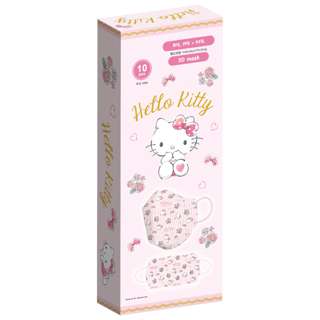 Sanrio HelloKitty3D4PlyDisposableMask/KF94 Style Kid 6-11 Y.O