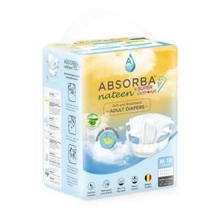 Absorba Nateen Super ClothAir Adult Diaper - Medium