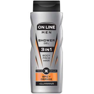 On Line Men 3 in 1 Shower Gel Spicy Orange
