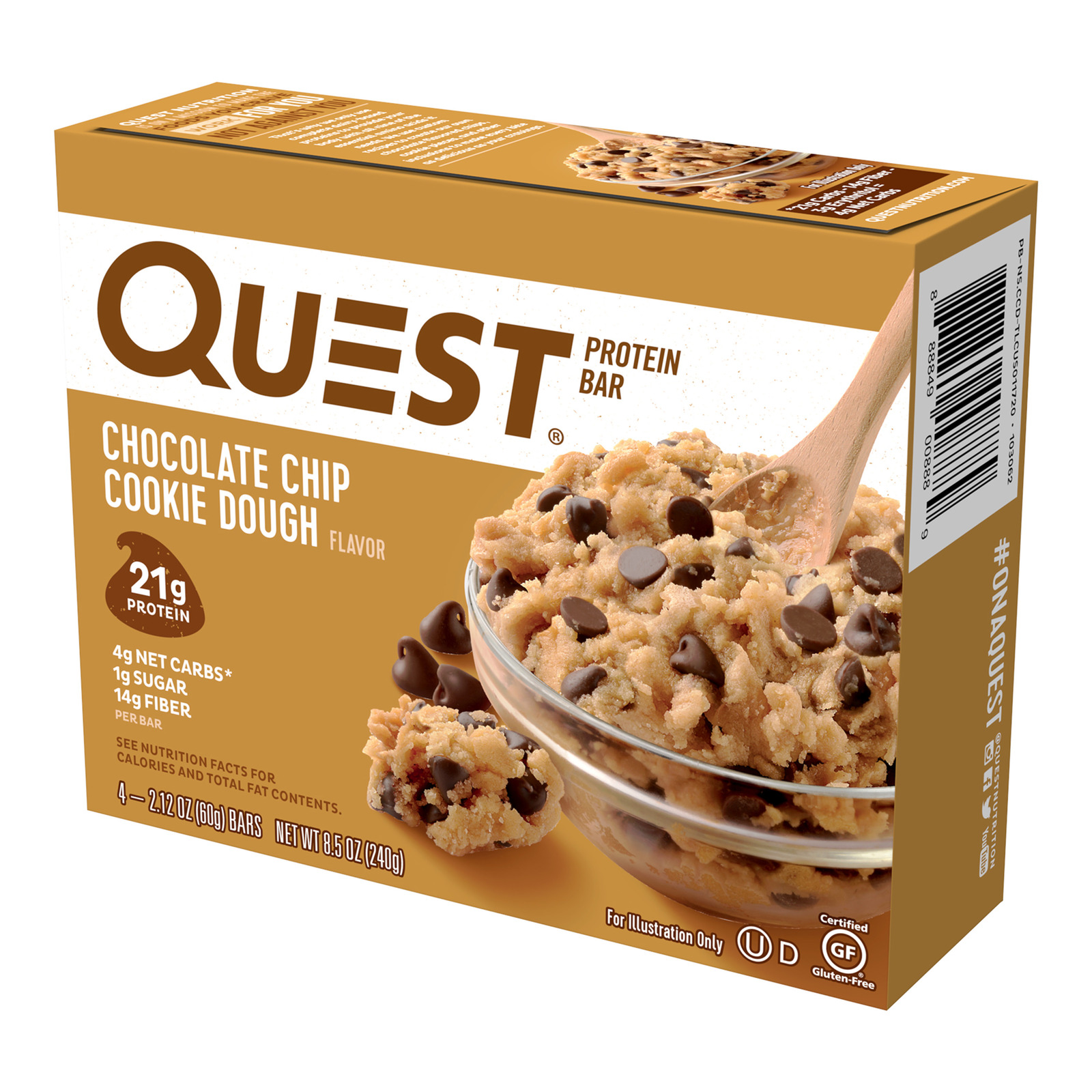 Quest Nutrition Protein Bar - Chocolate Chip Cookie Dough