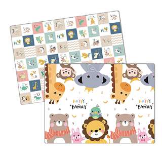 Lucky Baby Educative XPE Dual Foldable Mats - Happy Family