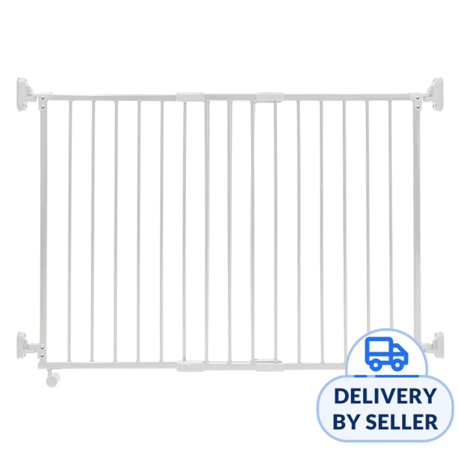 Lucky Baby Smart System Extendable Gate On Wheel - White