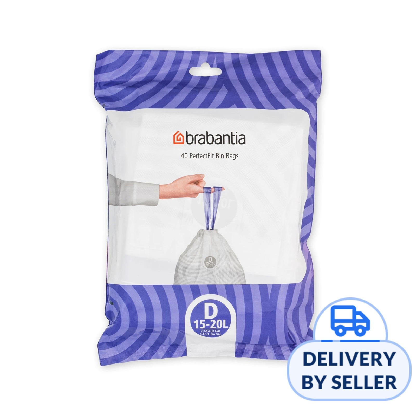 3X Brabantia Bin Liner C, 10-12 Litre - 40 Bags
